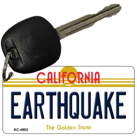 Earthquake California State License Plate Tag Key Chain KC-4902