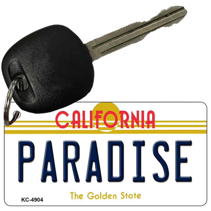 Paradise California State License Plate Tag Key Chain KC-4904