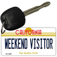 Weekend Visitor California State License Plate Tag Key Chain KC-4907