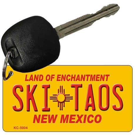 Ski Taos Yellow New Mexico Novelty Metal Key Chain KC-5004