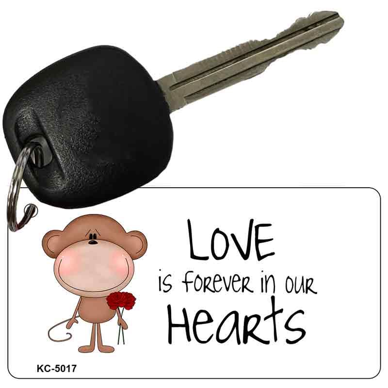 Love Is Forever Monkey Novelty Aluminum Key Chain KC-5017