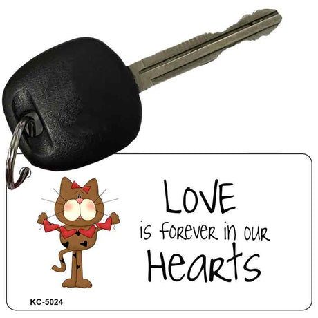 Love Is Forever Cat Novelty Aluminum Key Chain KC-5024