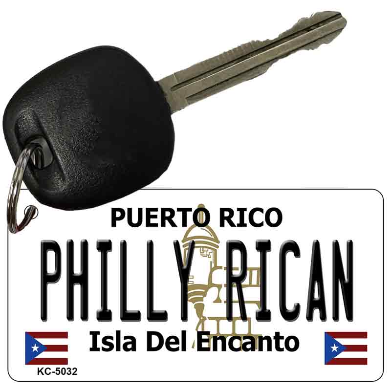 Philly Rican Puerto Rico Flag Novelty Aluminum Key Chain KC-5032