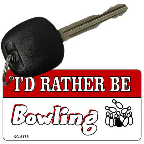 Rather Be Bowling Novelty Aluminum Key Chain KC-5175