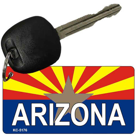 Arizona White State Flag Novelty Aluminum Key Chain KC-5176