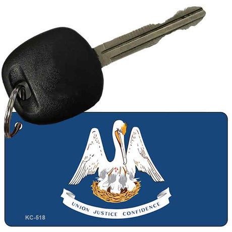 Louisiana State Flag Novelty Aluminum Key Chain KC-518