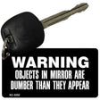 Warning Objects In Mirror Black Novelty Aluminum Key Chain KC-5252