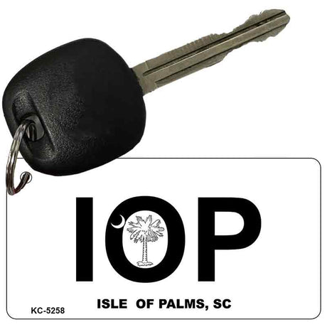 Isle Of Palms White Novelty Aluminum Key Chain KC-5258