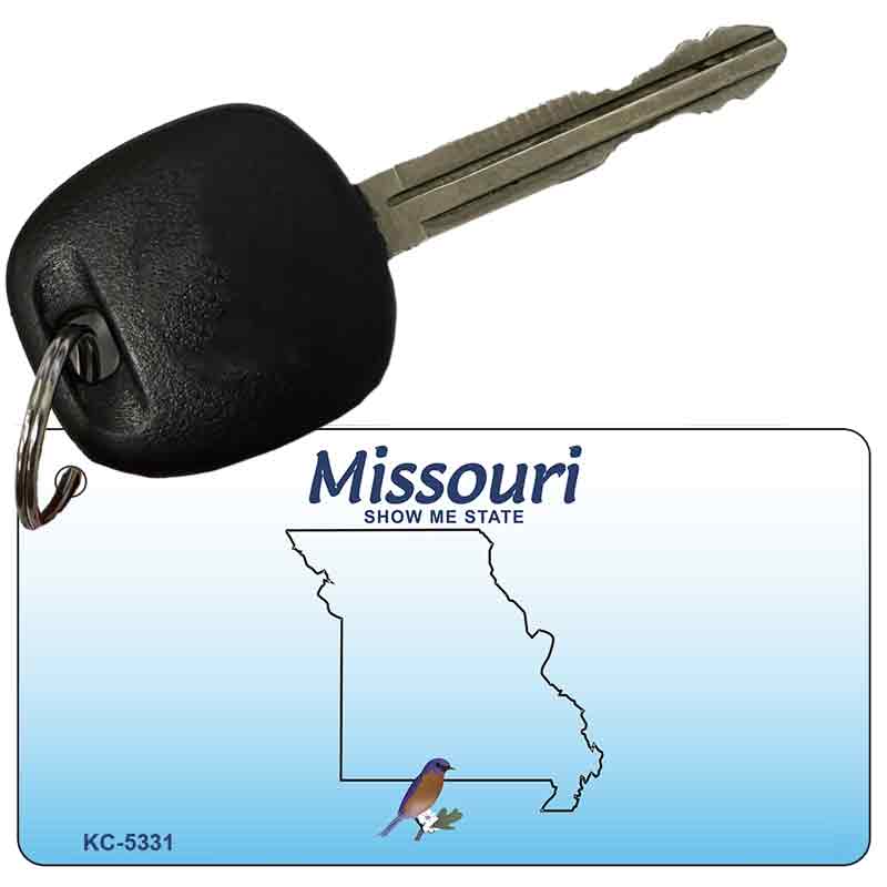 Missouri State Blank Novelty Metal Key Chain KC-5331