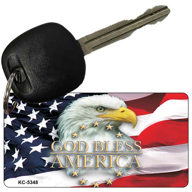 God Bless America Novelty Aluminum Key Chain KC-5348