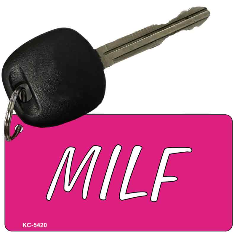 MILF Pink Novelty Aluminum Key Chain KC-5420