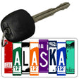 Alaska License Plate Tag Art Metal Novelty Aluminum Key Chain KC-5501