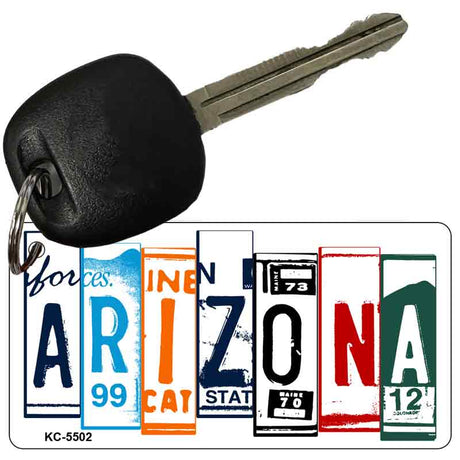 Arizona License Plate Tag Art Metal Novelty Aluminum Key Chain KC-5502