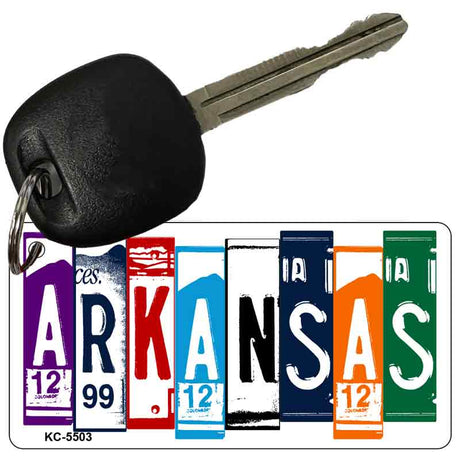 Arkansas License Plate Tag Art Metal Novelty Aluminum Key Chain KC-5503