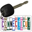 Connecticut License Plate Tag Art Metal Novelty Aluminum Key Chain KC-5506