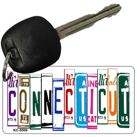 Connecticut License Plate Tag Art Metal Novelty Aluminum Key Chain KC-5506