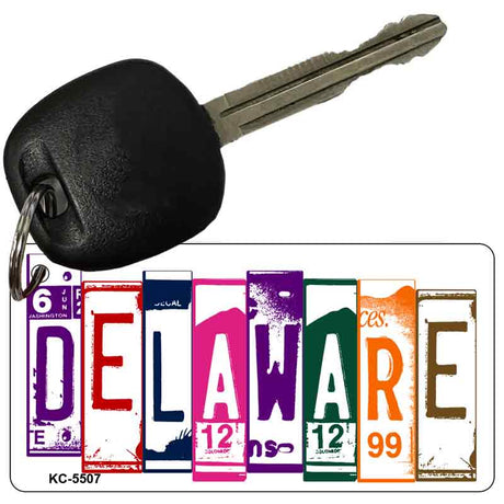 Delaware License Plate Tag Art Metal Novelty Aluminum Key Chain KC-5507