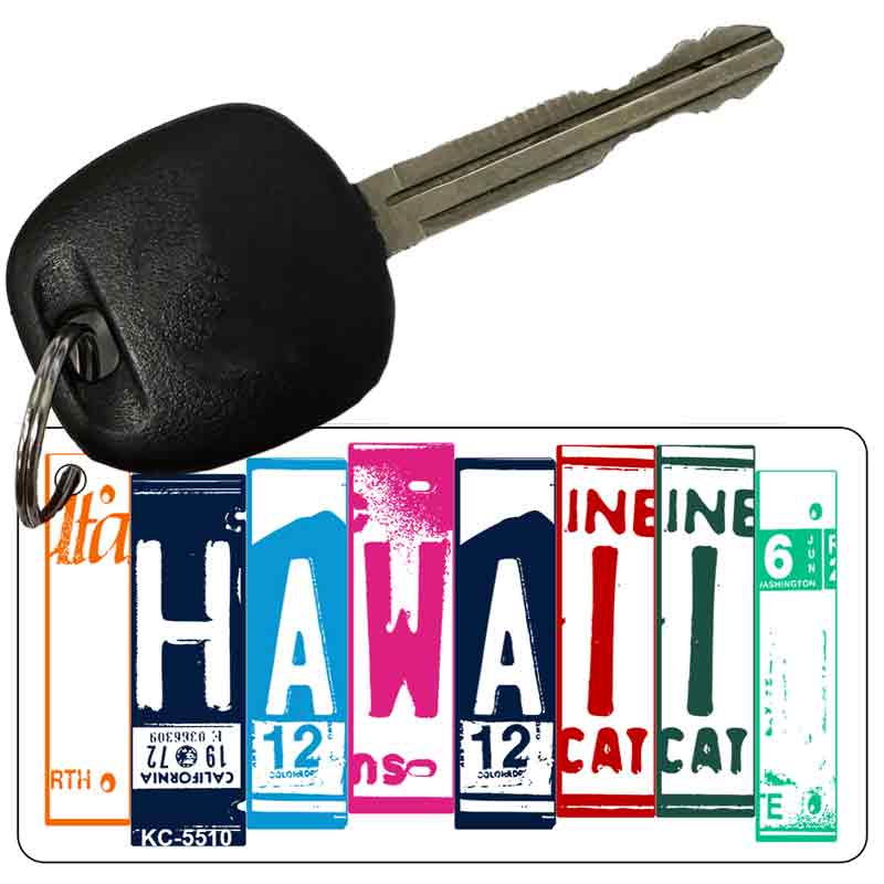 Hawaii License Plate Tag Art Metal Novelty Aluminum Key Chain KC-5510