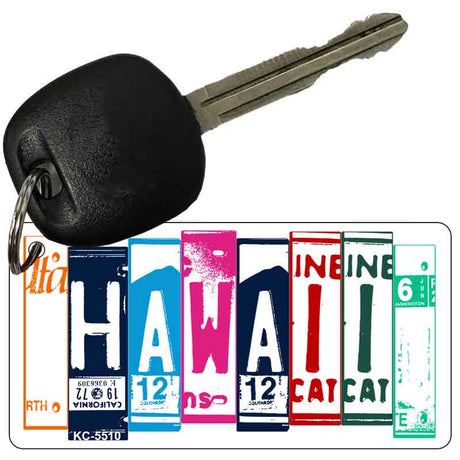 Hawaii License Plate Tag Art Metal Novelty Aluminum Key Chain KC-5510