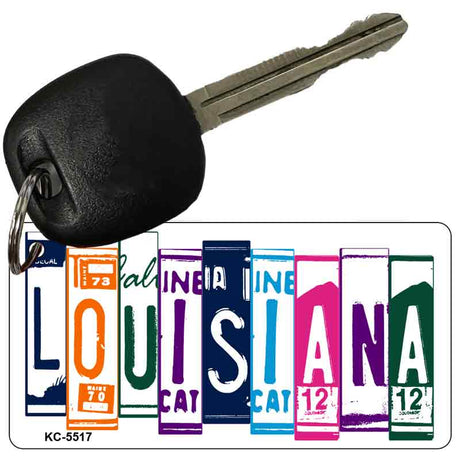 Louisiana License Plate Tag Art Metal Novelty Aluminum Key Chain KC-5517