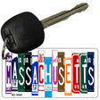 Massachusetts License Plate Tag Art Metal Novelty Aluminum Key Chain KC-5520