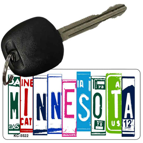 Minnesota License Plate Tag Art Metal Novelty Aluminum Key Chain KC-5522