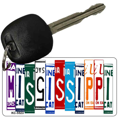 Mississippi License Plate Tag Art Metal Novelty Aluminum Key Chain KC-5523