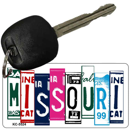 Missouri License Plate Tag Art Metal Novelty Aluminum Key Chain KC-5524