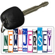 New Jersey License Plate Tag Art Metal Novelty Aluminum Key Chain KC-5529