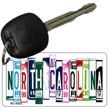 North Carolina License Plate Tag Art Metal Novelty Aluminum Key Chain KC-5532