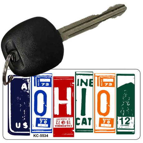 Ohio License Plate Tag Art Metal Novelty Aluminum Key Chain KC-5534