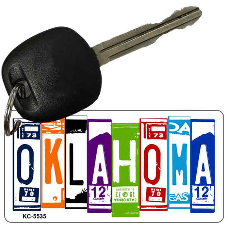 Oklahoma License Plate Tag Art Metal Novelty Aluminum Key Chain KC-5535