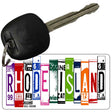 Rhode Island License Plate Tag Art Metal Novelty Aluminum Key Chain KC-5538