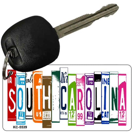 South Carolina License Plate Tag Art Metal Novelty Aluminum Key Chain KC-5539