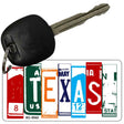 Texas License Plate Tag Art Metal Novelty Aluminum Key Chain KC-5542