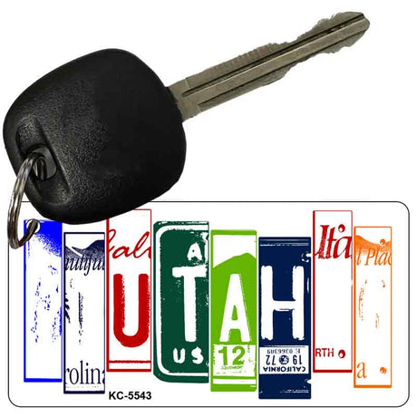 Utah License Plate Tag Art Metal Novelty Aluminum Key Chain KC-5543