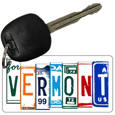 Vermont License Plate Tag Art Metal Novelty Aluminum Key Chain KC-5544