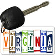 Virginia License Plate Tag Art Metal Novelty Aluminum Key Chain KC-5545