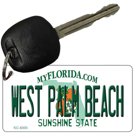 West Palm Beach Florida State License Plate Tag Key Chain KC-6000