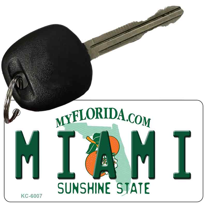 Miami Florida State License Plate Tag Key Chain KC-6007