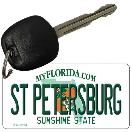 St Petersburg Florida State License Plate Tag Key Chain KC-6014