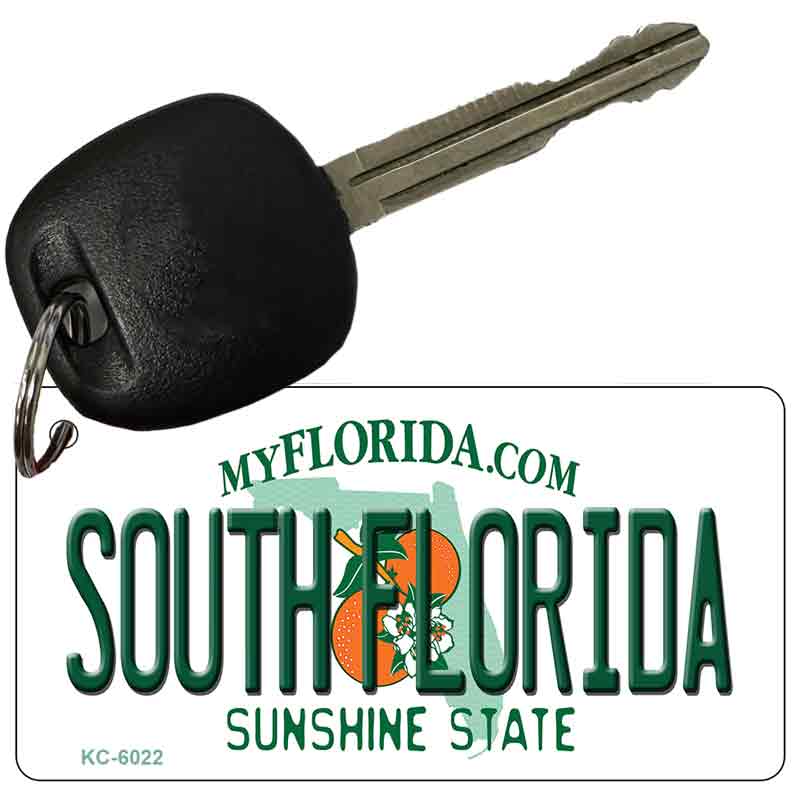 South Florida State License Plate Tag Key Chain KC-6022