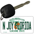 N Joy Florida State License Plate Tag Key Chain KC-6028