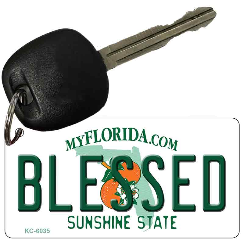 Blessed Florida State License Plate Tag Key Chain KC-6035