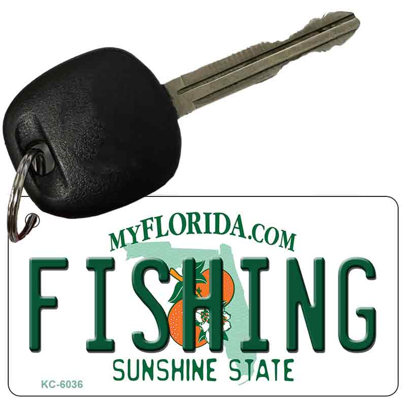 Fishing Florida State License Plate Tag Key Chain KC-6036