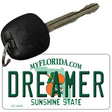 Dreamer Florida State License Plate Tag Key Chain KC-6038