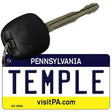 Temple Pennsylvania State License Plate Tag Key Chain KC-6054