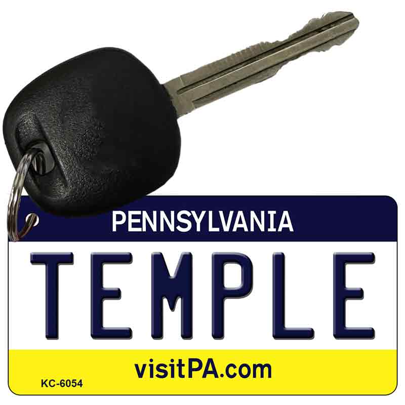 Temple Pennsylvania State License Plate Tag Key Chain KC-6054