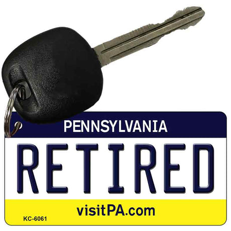 Retired Pennsylvania State License Plate Tag Key Chain KC-6061