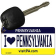 I Love Pennsylvania State License Plate Tag Key Chain KC-6067